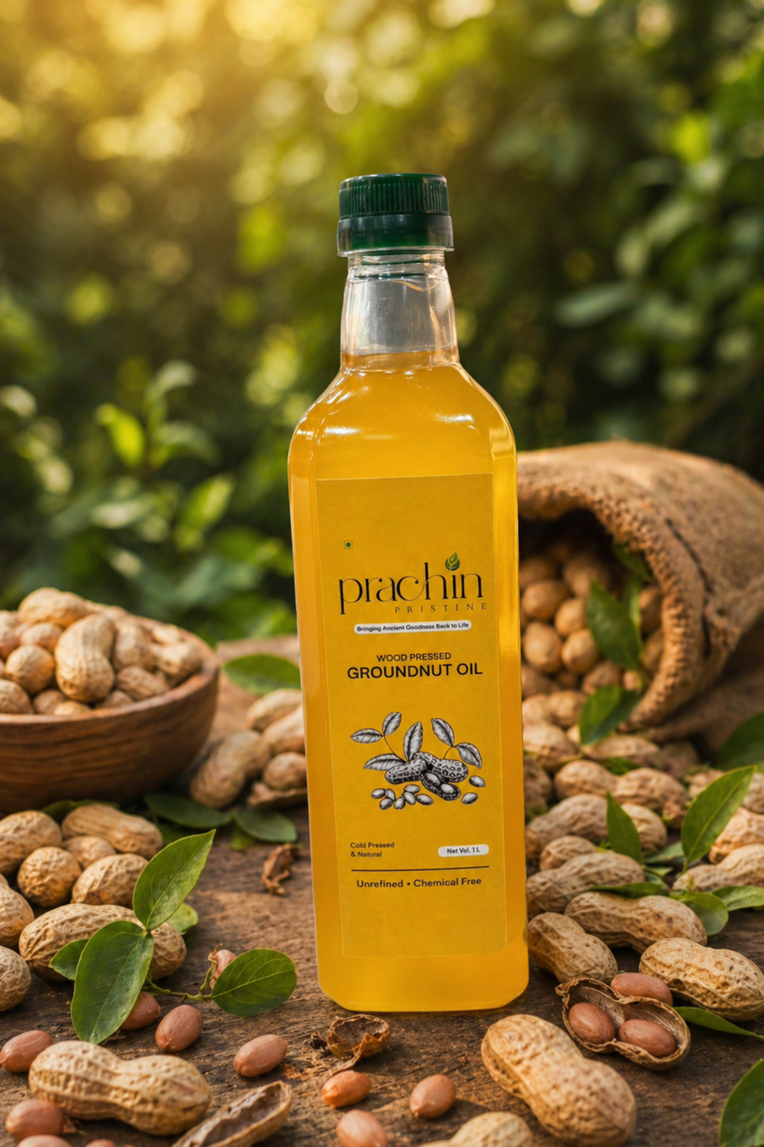 Wood Pressed Groundnut Oil