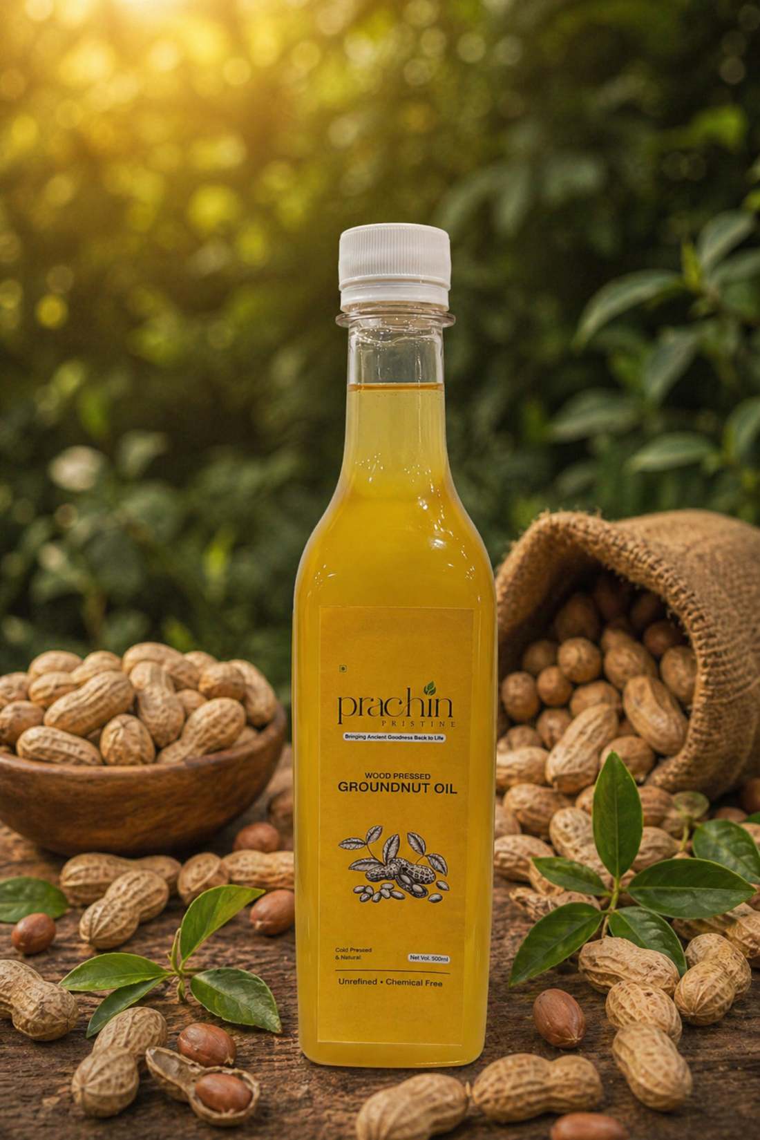 Wood Pressed Groundnut Oil